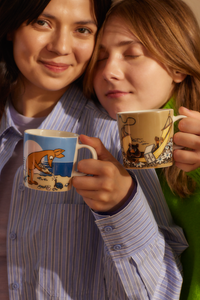 Die beiden neuen Charakter-Tassen in der Moomin-Familie: Sniff (auch Schnüferl genannt) und der Bisam. 