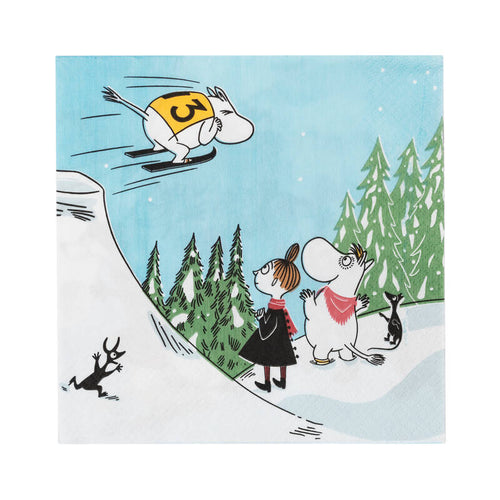 Servietten MOOMIN SKI JUMPING