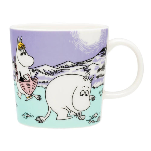 Sommer-Becher Tasse MOOMIN 2025 BEACH DAY Flieder Türkis Midsommar