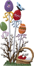 Zinn Ostereierstangen mit Korb