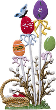 Zinn Ostereierstangen mit Korb