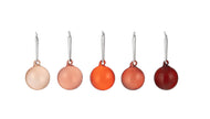 Glaskugel 5er Set klein ROT