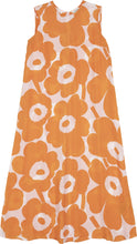 Marimekko Unikko Cupro Kleid Orange