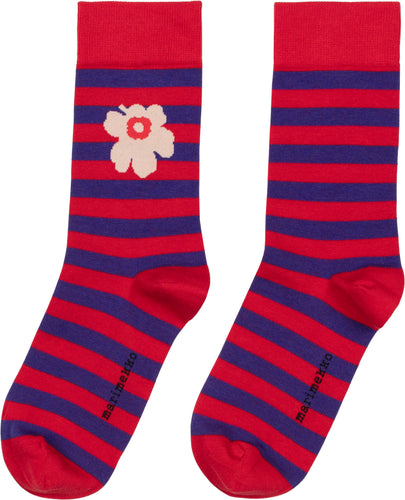 Socken KASVAA TASARAITA UNIKKO