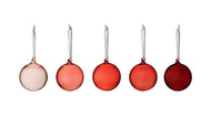 Glaskugel 5er Set groß ROT